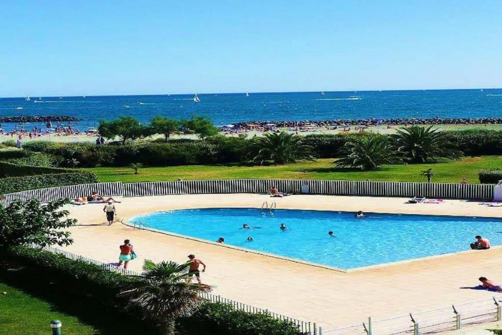 Les Rivages De Rochelongues, T3, Piscine, Clim, Parking Apartment แอกด์ ภายนอก รูปภาพ